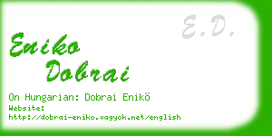 eniko dobrai business card
