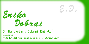 eniko dobrai business card